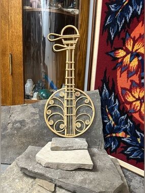 Woven 🪕 Banjo Rattan Wall Art